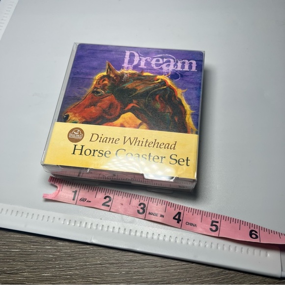 Big Sky Carvers/Diane Whitehead 3005210479 HORSES Coaster set of 4, NEW in Box - Picture 3 of 3